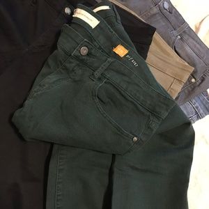 Anthropologie Pilcro Stet Straight - Dark Green